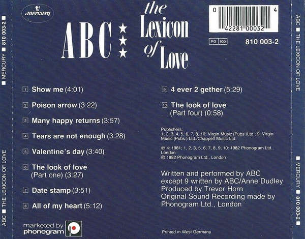 ABC - The Lexicon of Love CD Import