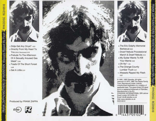 Frank Zappa & Mothers of Invention - Weasels Ripped My Flesh CD Import