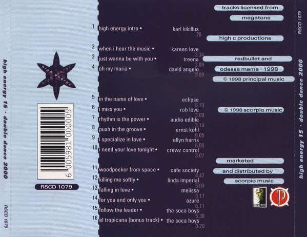 Various - High-Energy Double Dance Vol. 15 CD Rare