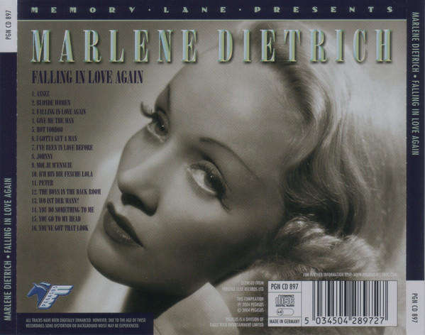 Marlene Dietrich - Falling In Love Again CD Import
