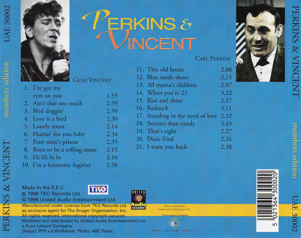 Perkins & Vincent - Perkins & Vincent CD Import