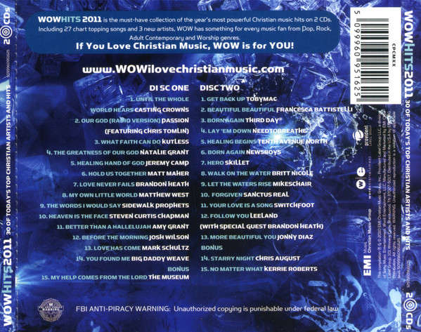 Various - WOW Hits 2011 (30 Of Today's Top Christian Artists & Hits) Double CD Import