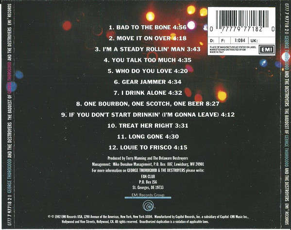 George Thorogood & Destroyers - Baddest of CD Import