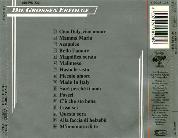 Ricchi E Poveri - Made In Italy CD Import
