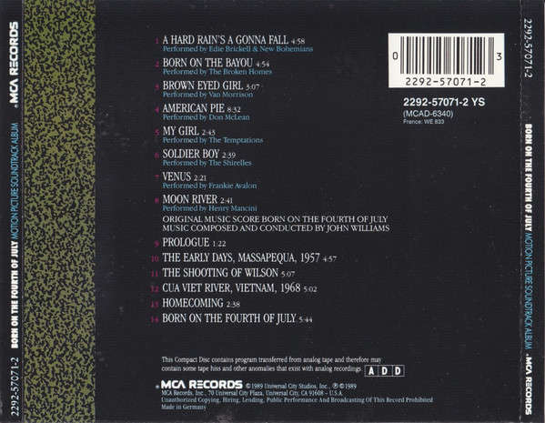 Soundtrack - Born On the Fourth of July CD Import