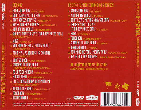 Jimmy Somerville, Bronski Beat & Communards - Very Best of CD Import