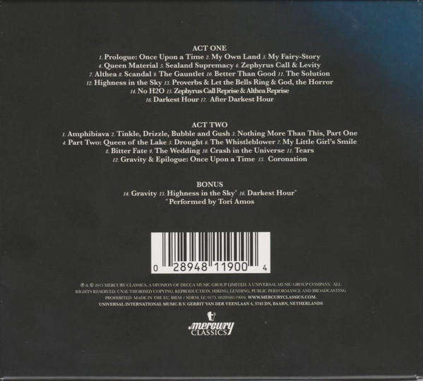 Tori Amos & Samuel Adamson - A Musical Light Princess (Original Cast Recording) CD Import Sealed