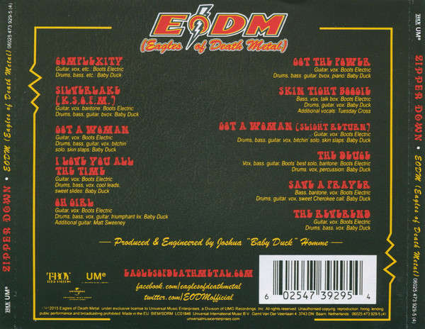 Eagles of Death Metal - Zipper Down CD Import Sealed