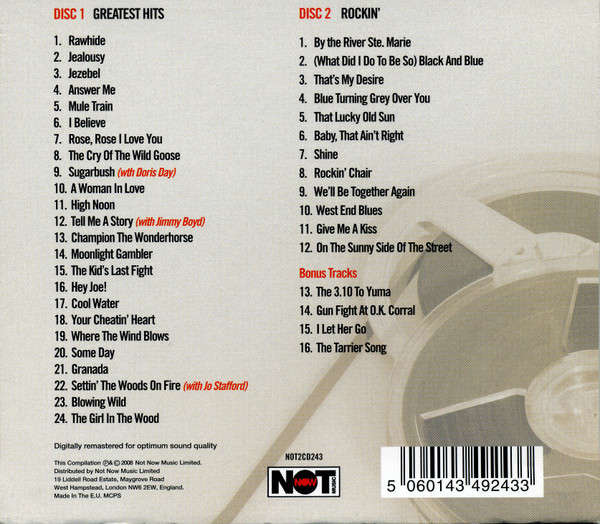 Frankie Laine - Greatest Hits Double CD Import