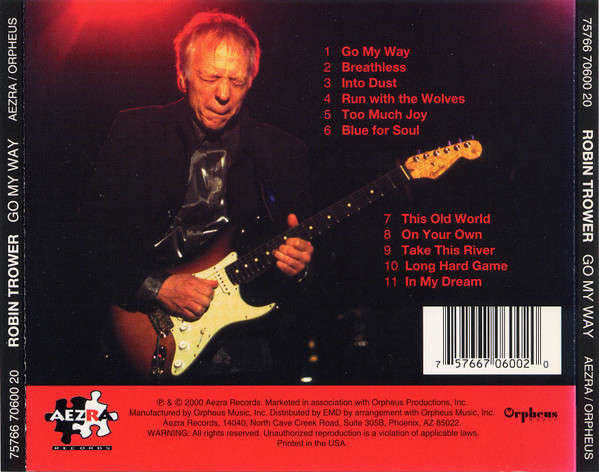 Robin Trower - Go My Way CD Import