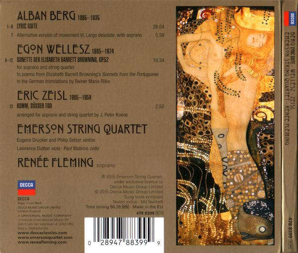 Berg / Wellesz - Emerson String Quartet, Renée Fleming - Lyric Suite/Sonnets By Elizabeth Barret CD