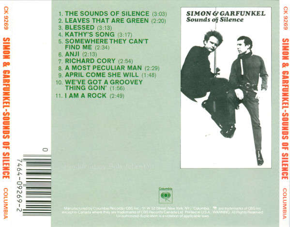 Simon & Garfunkel - Sounds of Silence CD Import