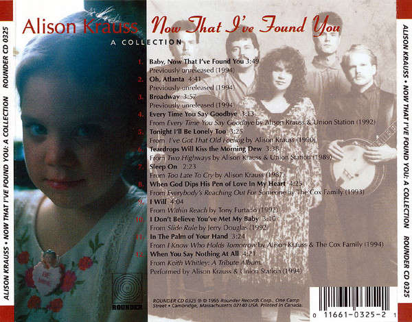 Alison Krauss - Now That I've Found You: Collection CD Import