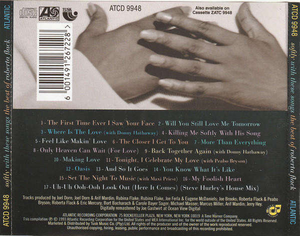Roberta Flack - Softly With These Songs (Best of) CD