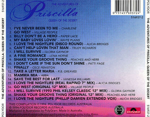 Soundtrack - The Adventures of Priscilla: Queen of the Desert CD Import