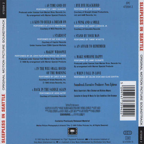 Soundtrack - Sleepless In Seattle CD Import