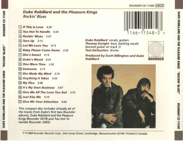 Duke Robillard & Pleasure Kings  Rockin' Blues CD Import