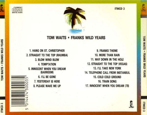 Tom Waits - Franks Wild Years CD Import