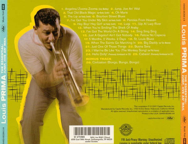 Louis Prima - Jump, Jive An' Wail: Essential CD Import