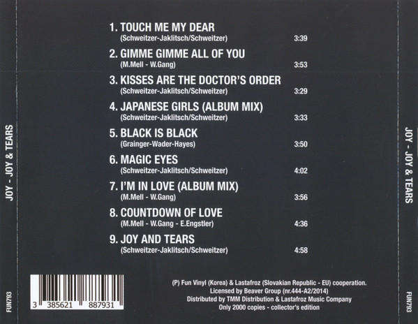 Joy - Joy & Tears CD Import