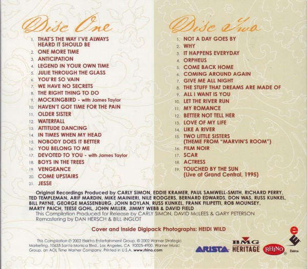 Carly Simon - Anthology Double CD Import