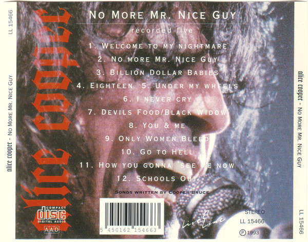 Alice Cooper - No More Mr. Nice Guy CD Import