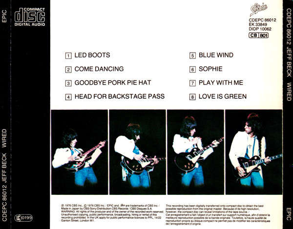 Jeff Beck - Wired CD Import