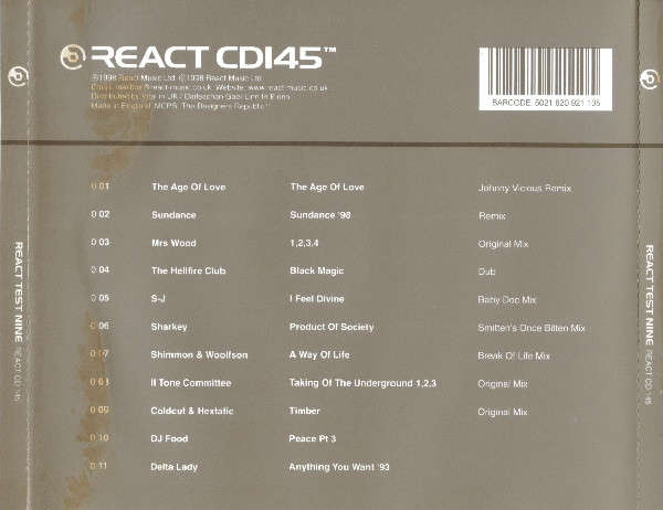 Various - React Test Nine CD Import