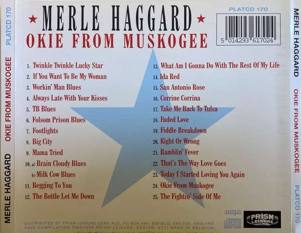 Merle Haggard - Okie From Muskogee CD Import