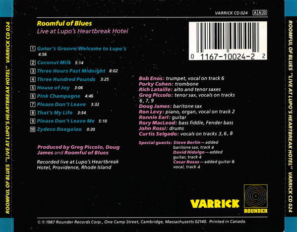 Roomful of Blues - Live At Lupo's Heartbreak Hotel CD Import