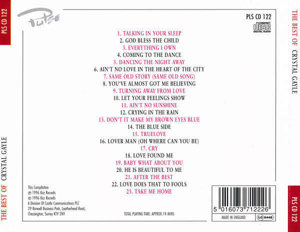 Crystal Gayle - Best of: Talking In Your Sleep CD Import