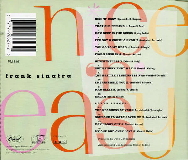 Frank Sinatra - Nice 'N' Easy CD Import