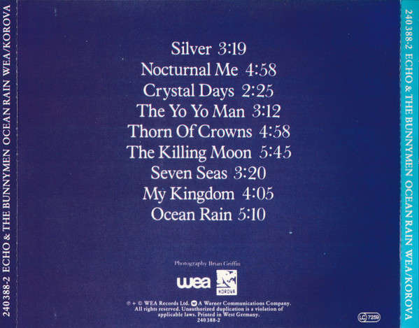 Echo & the Bunnymen - Ocean Rain CD Import