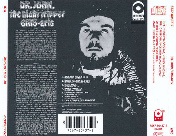 Dr. John, The Night Tripper - Gris-Gris CD Import
