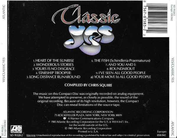 Yes - Classic Yes CD Import