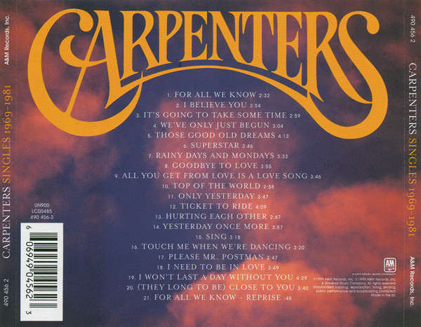 Carpenters - Singles 1969-1981 CD Import