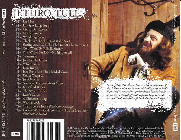 Jethro Tull - Best of Acoustic CD Import