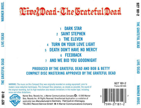 Grateful Dead - Live/Dead CD Import