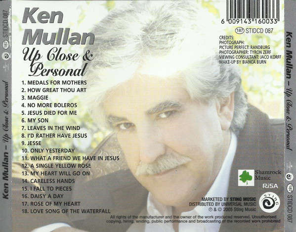 Ken Mullan - Up Close & Personal CD