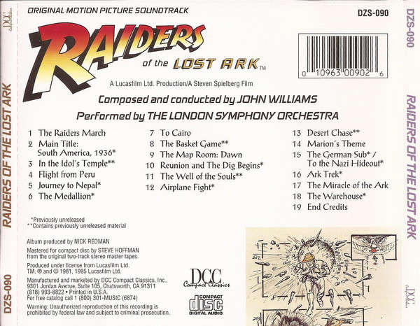 Soundtrack - John Williams - Raiders of the Lost Ark CD Import
