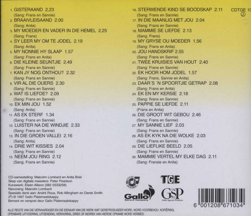 Die Briels - So Het Hulle Gesing Vol.2 CD