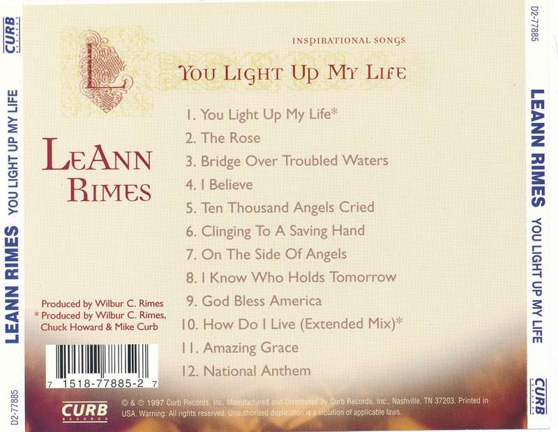 LeAnn Rimes -You Light Up My Life (Inspirational Songs) CD Import