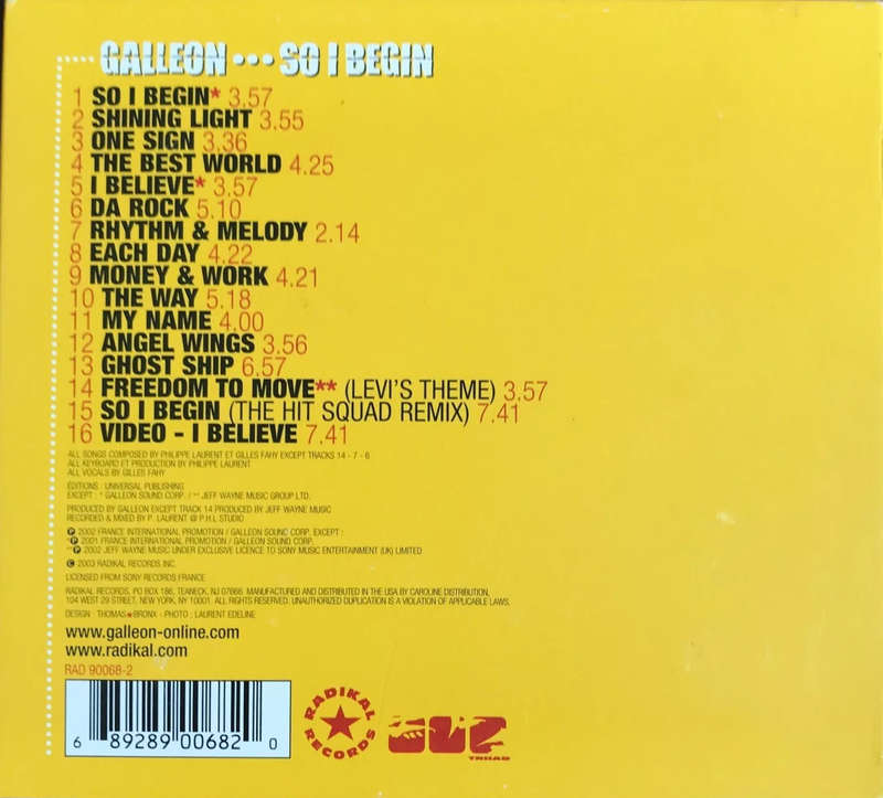 Galleon - So I Begin CD Import