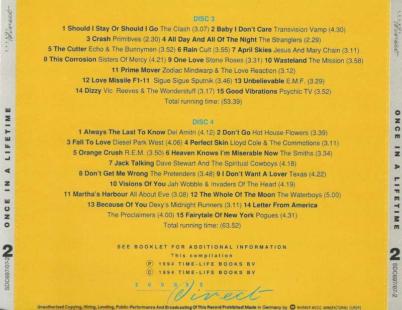Various - Once In a Lifetime 4x CD Set Import