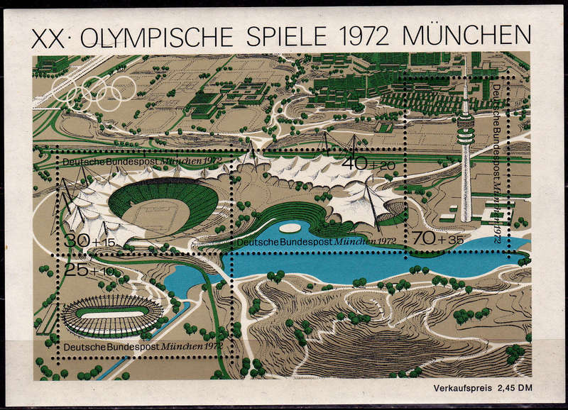 GERMANY 1972, 5 June. OLYMPIC GAMES - MUNICH, minisheet, MNH, CV+/- R 75.00 view scans