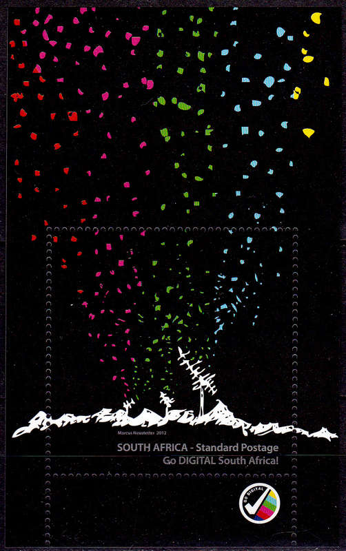 RSA 2012, 23 Nov. GO DIGITAL SA, minisheet, MNH, CV R 40.00 view scans