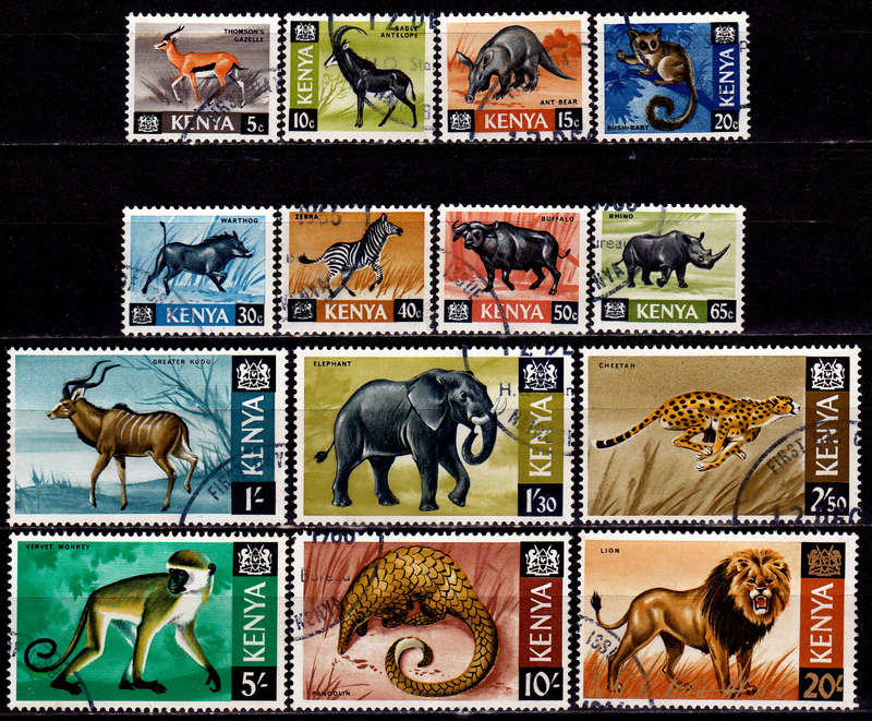 KENYA 1966, 12 Dec. MAMMALS, set, UH, CV +/-R 440.00 view scans