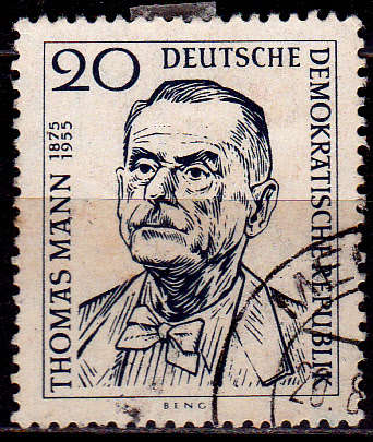 GERMANY DDR 1956, 13 Aug. 1st ANNIV DEATH THOMAS MANN, single, UH, CV+/- R 15.00 view scans