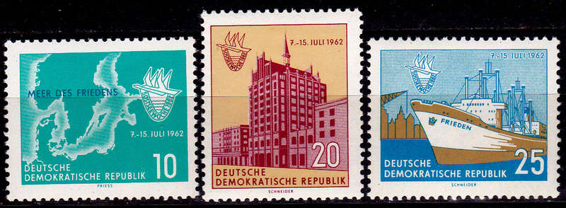 GERMANY DDR 1962, 2 July. BALTIC WEEK, set, MNH, CV +/-R 75.00, view scans