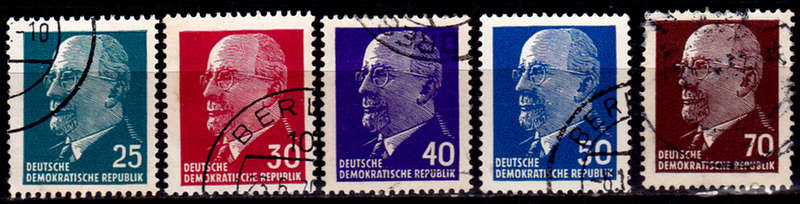 GERMANY DDR 1963, 2 Jan. WALTER ULBRICHT, set, UH, CV +/-R 25.00, view scans